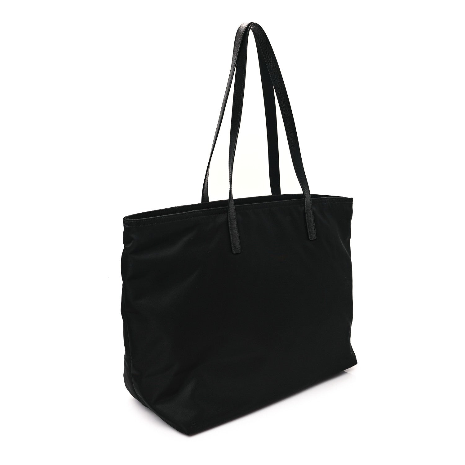 Prada Tessuto Nylon Saffiano Shopping Tote Black 3 of 10