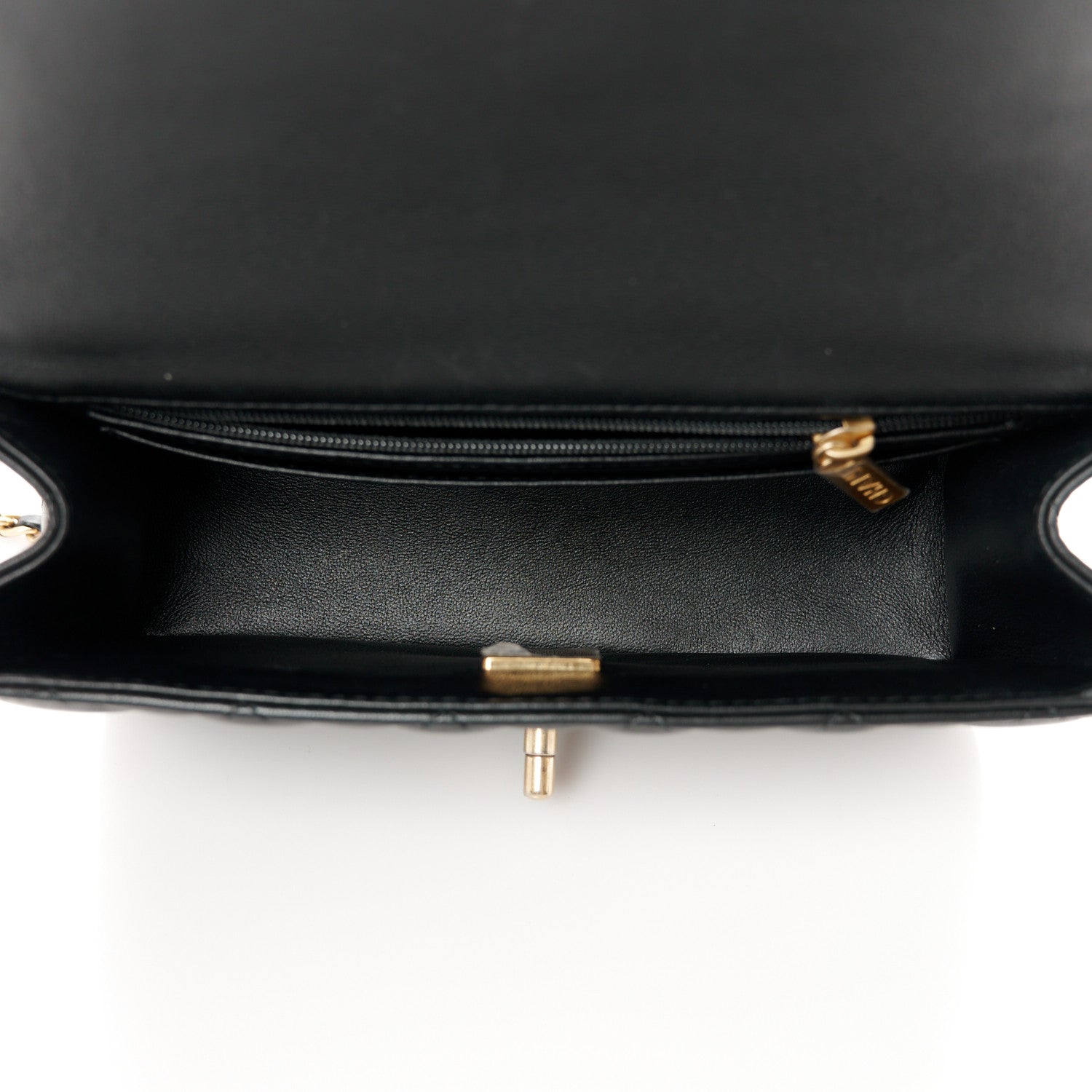 Chanel Lambskin Quilted Metal Mini Top Handle Rectangular Flap Black 5 of 12