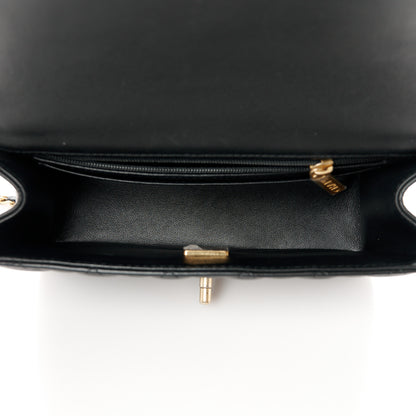 Chanel Lambskin Quilted Metal Mini Top Handle Rectangular Flap Black 5 of 12