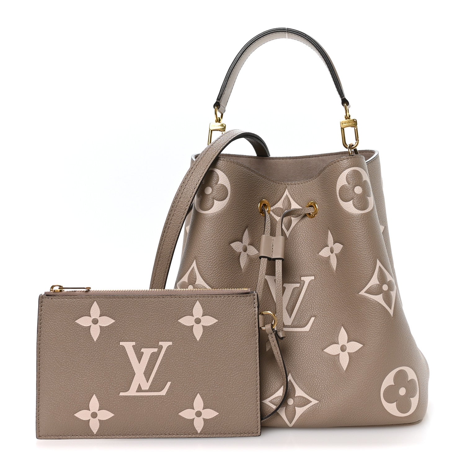 Louis Vuitton Empreinte Monogram Giant Neonoe MM Tourterelle Creme 3 of 11