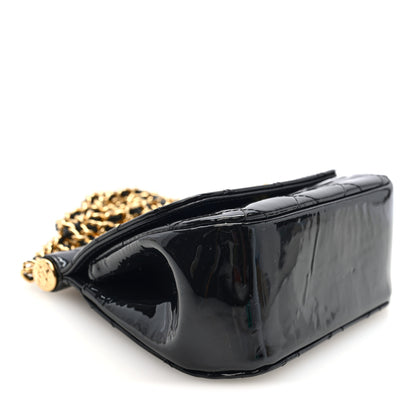 Chanel Patent Quilted Frame Clutch Flap With Chain Black 4 of 10