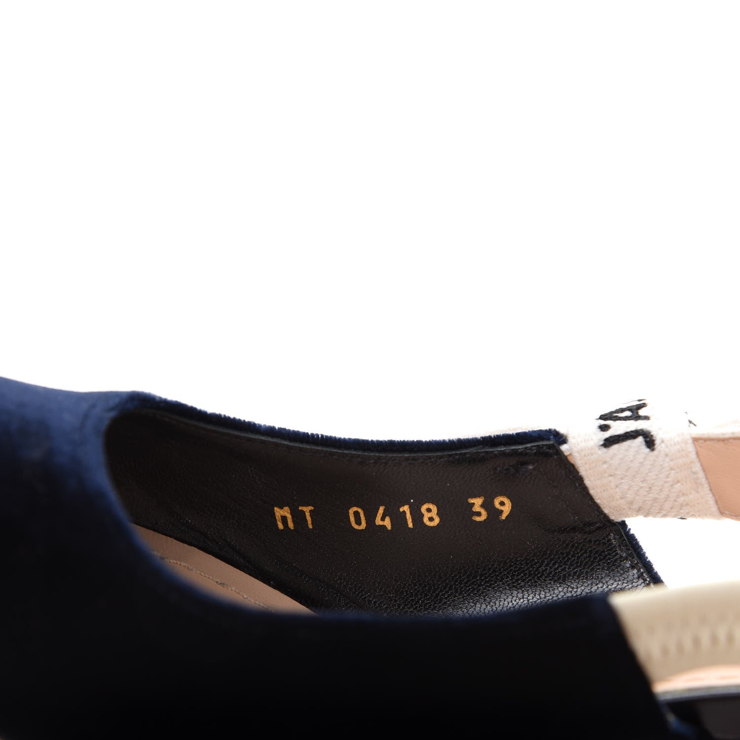Christian Dior Velvet Ribbon J'Adoir Slingback 65mm Pumps 39 Deep Blue 10 of 11