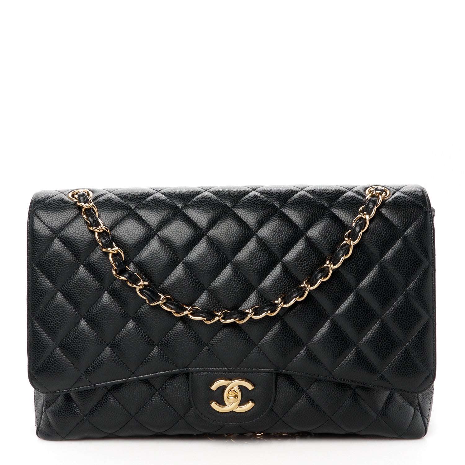 Chanel Caviar Quilted Maxi Single Flap Black 1 of 11