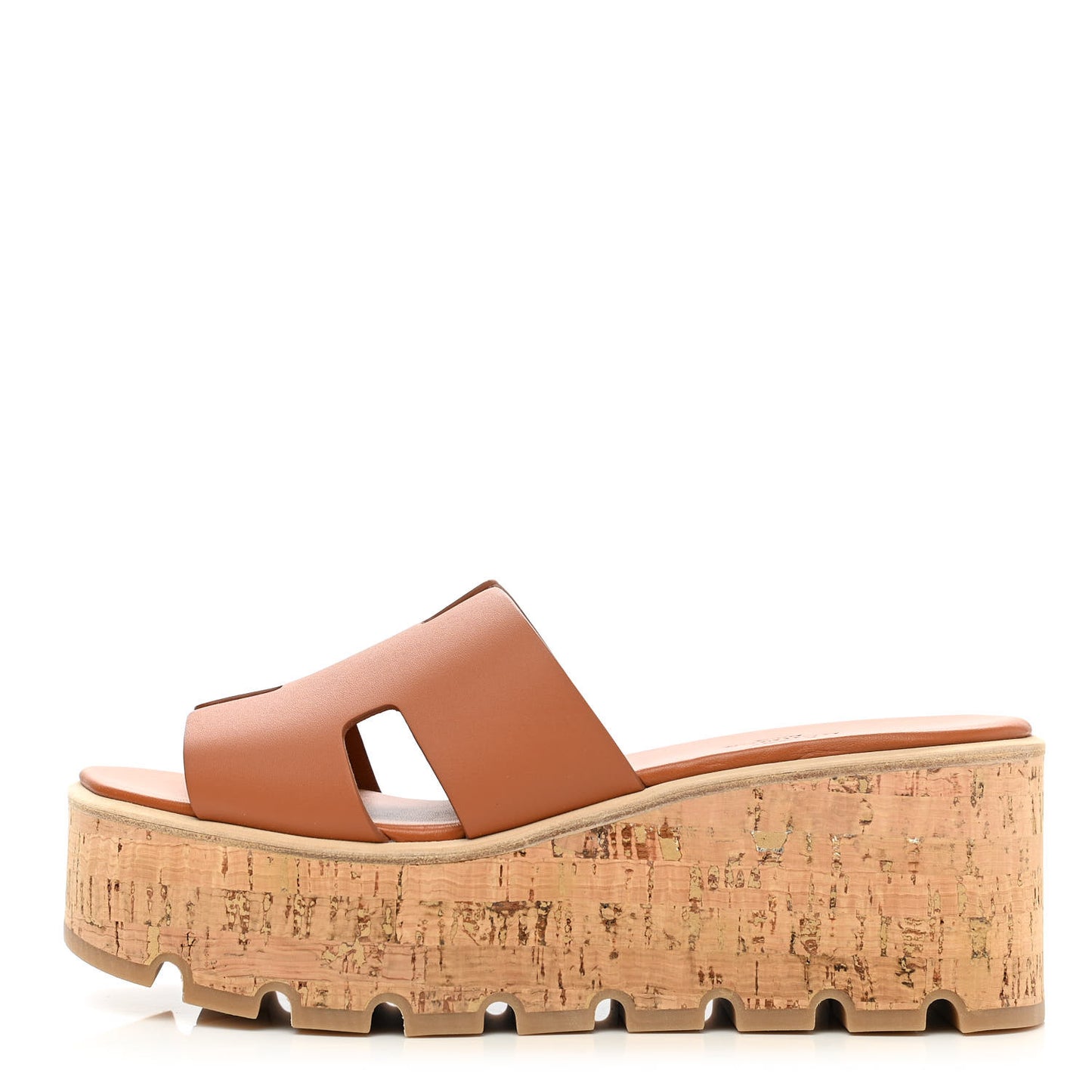 Calfskin Cork Eze 30 Sandals 37 Marron Glaise