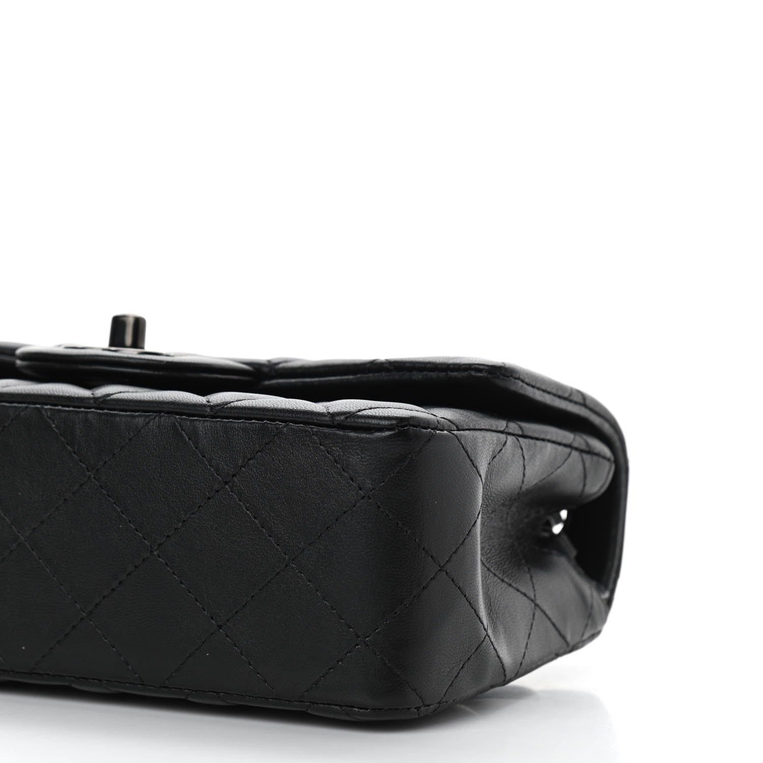 Chanel Lambskin Quilted Mini Rectangular Flap So Black 9 of 10