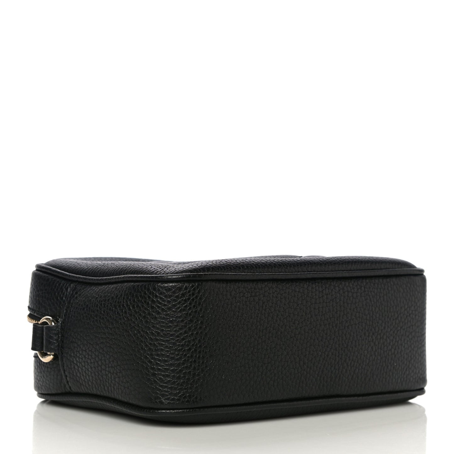 Pebbled Calfskin Small Soho Disco Bag Black