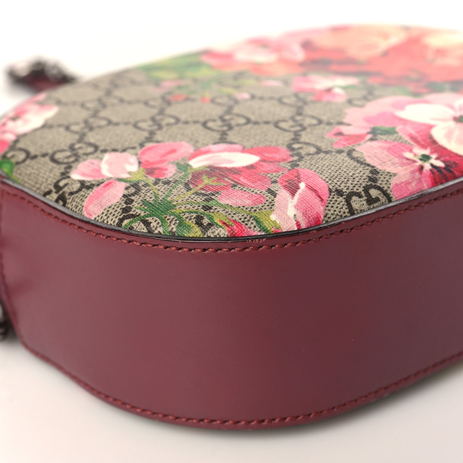 Gucci GG Supreme Monogram Blooms Mini Chain Shoulder Bag Beige Multicolor Dry Rose 8 of 10