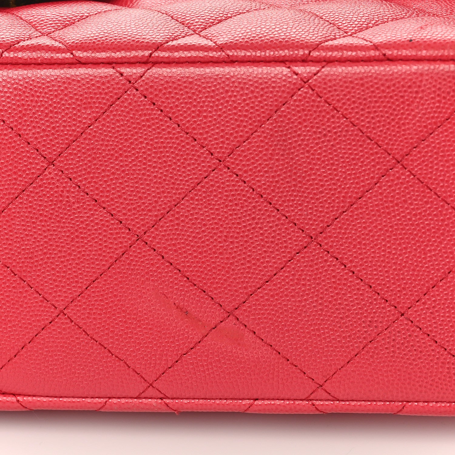 Chanel Caviar Quilted Jumbo Double Flap Dark Pink 10 of 11