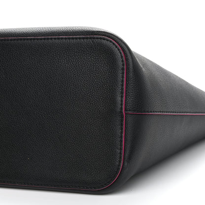 Louis Vuitton Calfskin Lockme Bucket Black 9 of 13