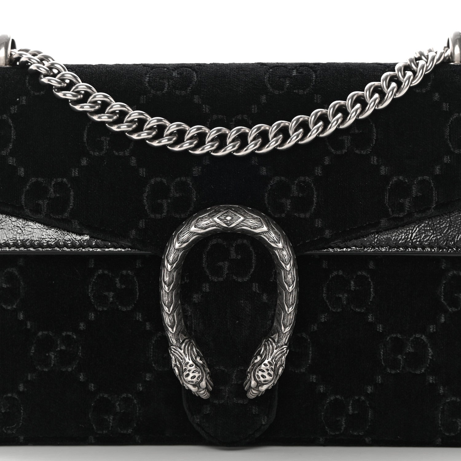 Gucci Velvet GG Monogram Small Dionysus Shoulder Bag Black 8 of 14