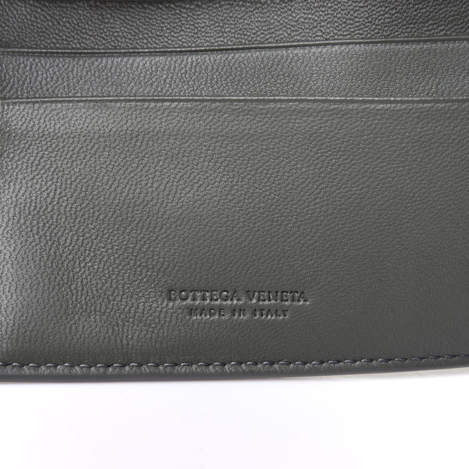 Bottega Veneta Crocodile Bi-Fold Wallet Grey 9 of 10