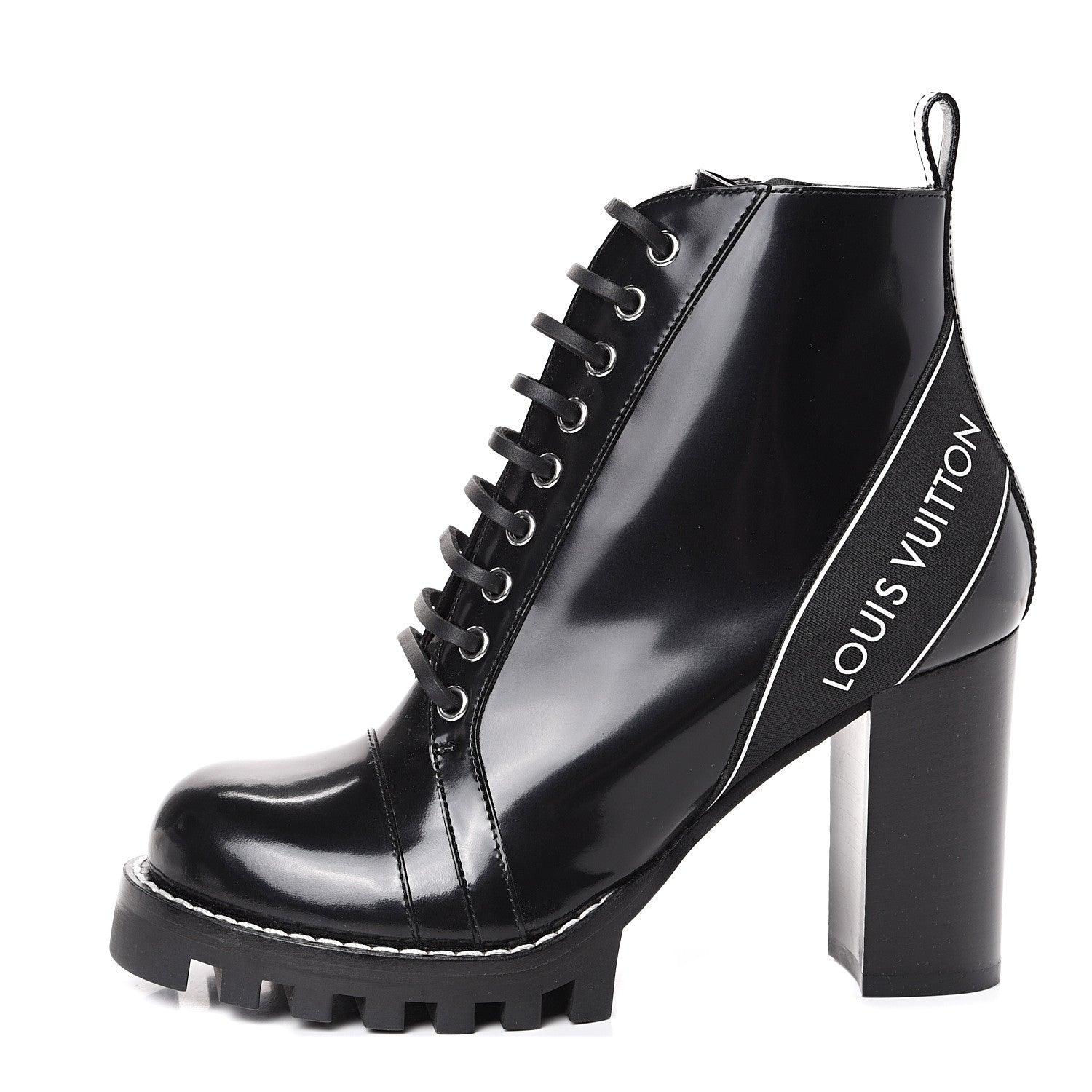 Louis Vuitton Glazed Calfskin Star Trail Ankle Boots 39.5 Black 1 of 9