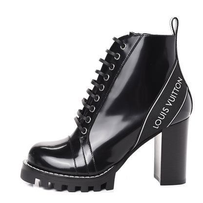 Louis Vuitton Glazed Calfskin Star Trail Ankle Boots 39.5 Black 1 of 9