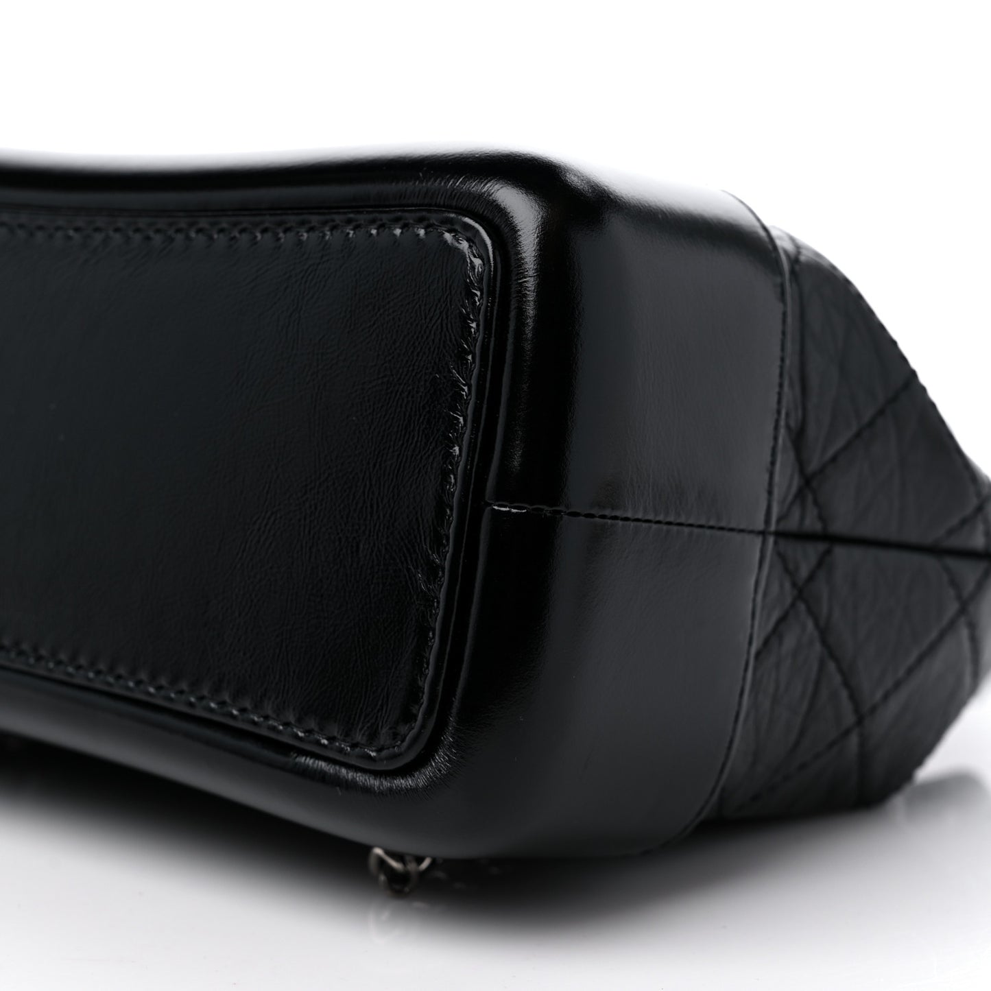 Aged Calfskin Quilted Small Gabrielle Backpack Black