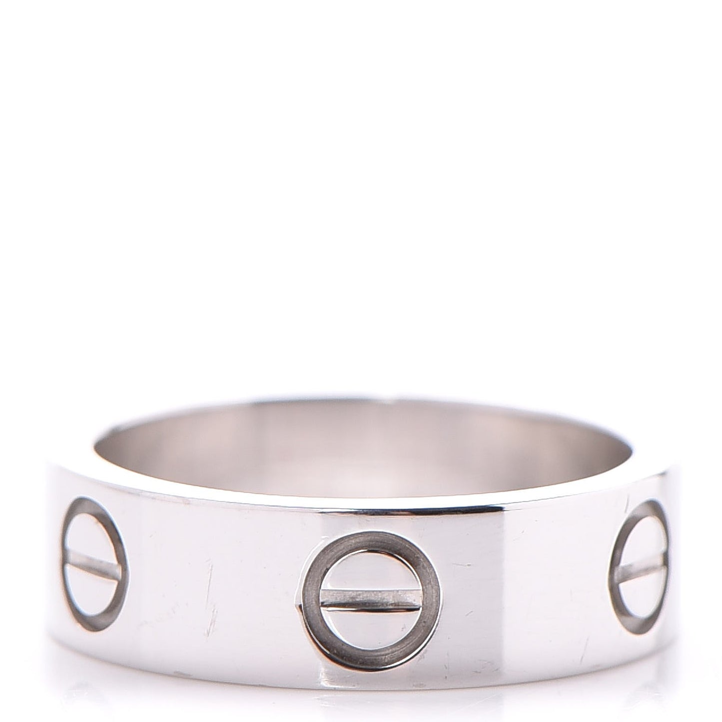 18K White Gold 5.5mm LOVE Ring 50 5.25