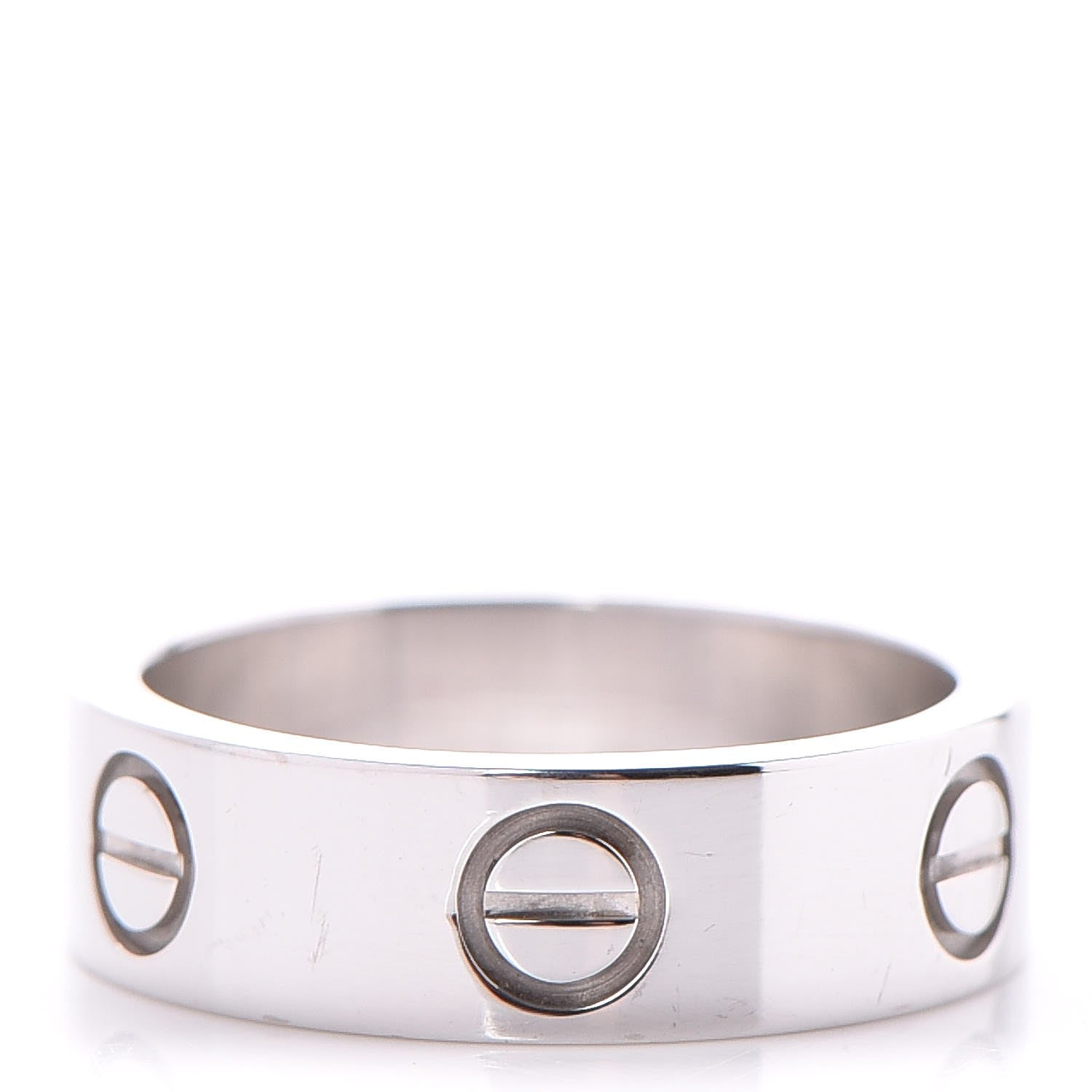 Cartier 18K White Gold 5.5mm LOVE Ring 50 5.25 1 of 5