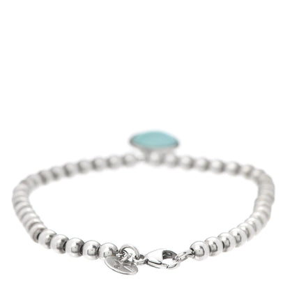 Tiffany Sterling Silver Turquoise Paloma Picasso Beaded Dot Charm Bracelet 3 of 7