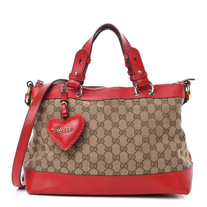 Gucci Monogram Valentine Tote Red 1 of 13