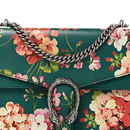 Gucci Calfskin Blooms Print Medium Dionysus Shoulder Bag Bright Emerald Multicolor 8 of 10