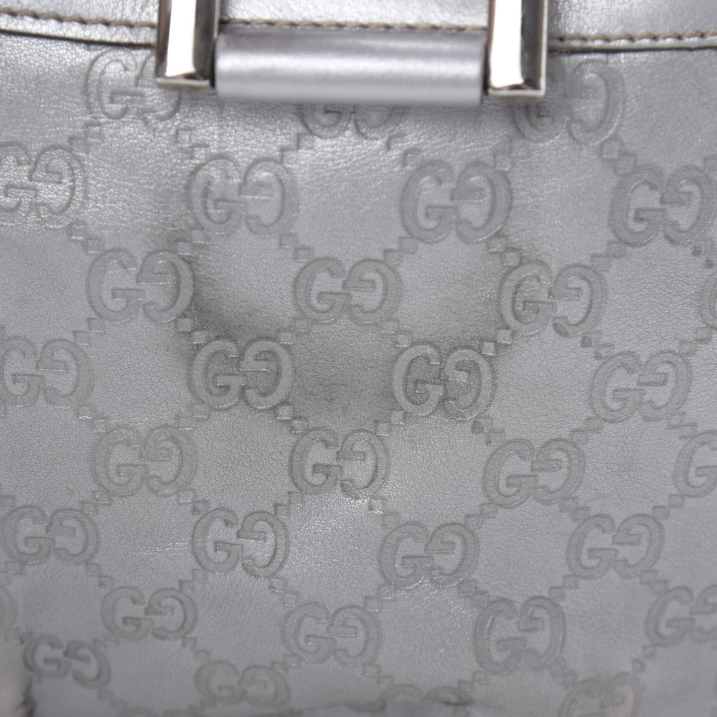 Guccissima Small D Ring Messenger Silver