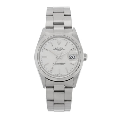 Rolex Stainless Steel 34mm Oyster Perpertual Date Watch Silver 15200 1 of 4