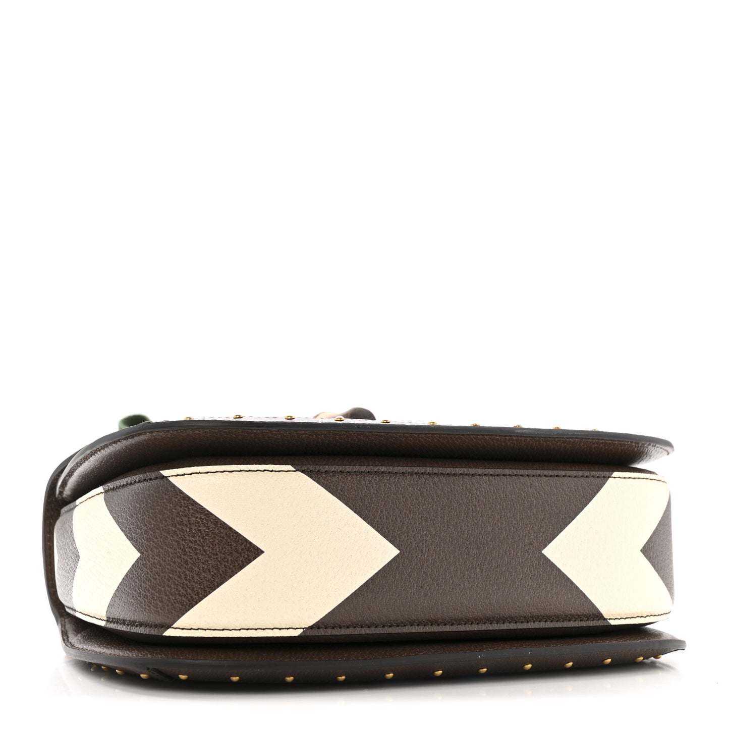 GG Supreme Monogram Studded Calfskin 100 Centennial Geometric Medium Bamboo 1947 Top Handle Bag Beige Ebony Multicolor