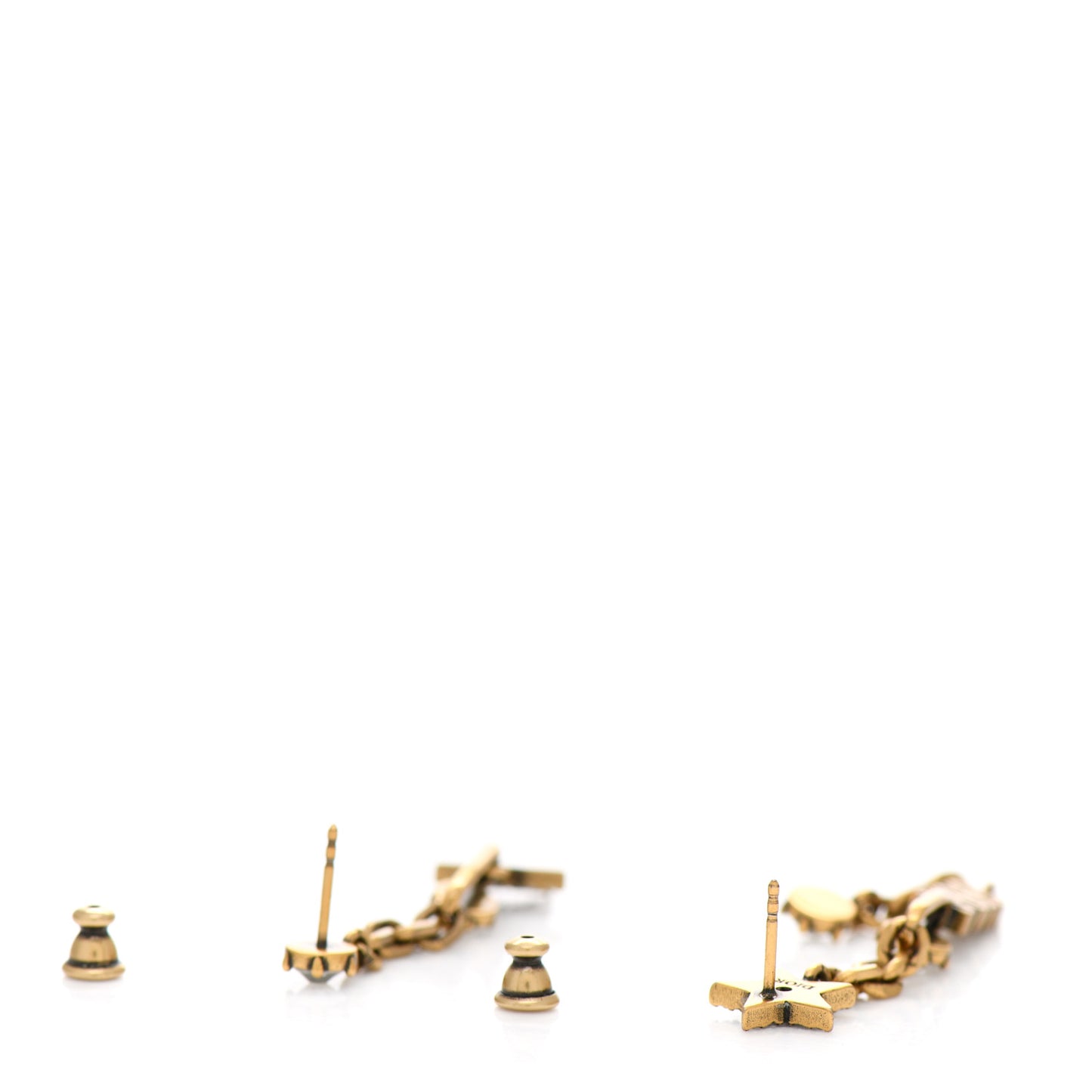 Metal Crystal Star J'adior Drop Earrings Antique Gold