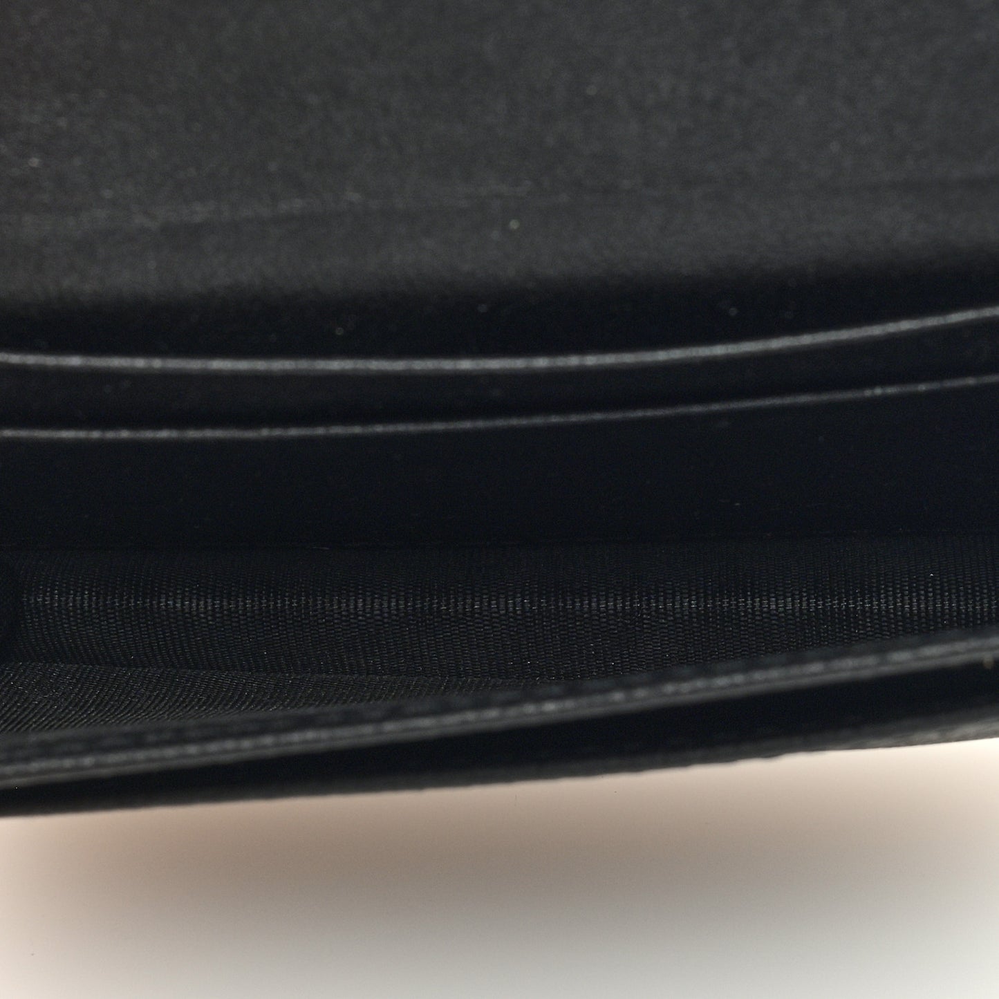 Grained Calfskin Saddle Card Holder Black
