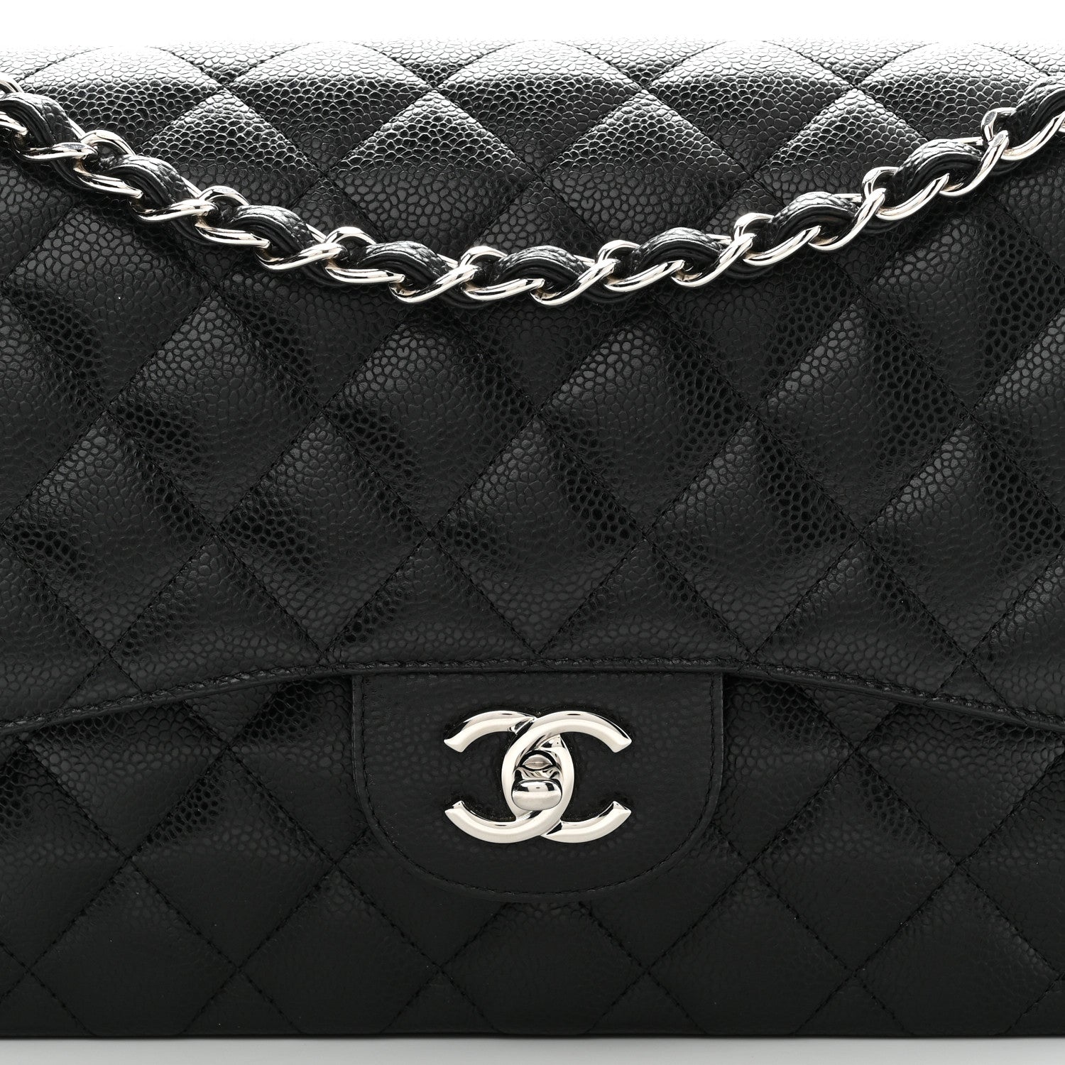 Chanel Caviar Quilted Jumbo Double Flap Black 8 of 11