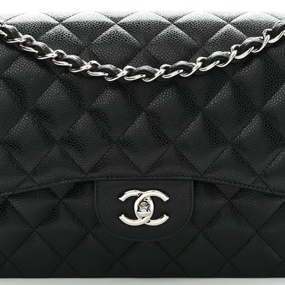 Chanel Caviar Quilted Jumbo Double Flap Black 8 of 11