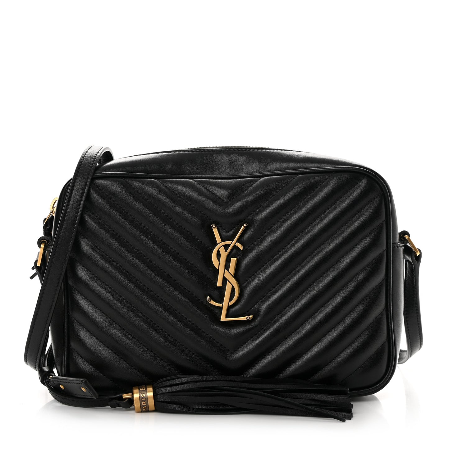 Calfskin Matelasse Monogram Lou Camera Bag Black