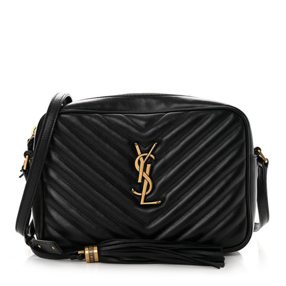 Saint Laurent Calfskin Matelasse Monogram Lou Camera Bag Black 1 of 14