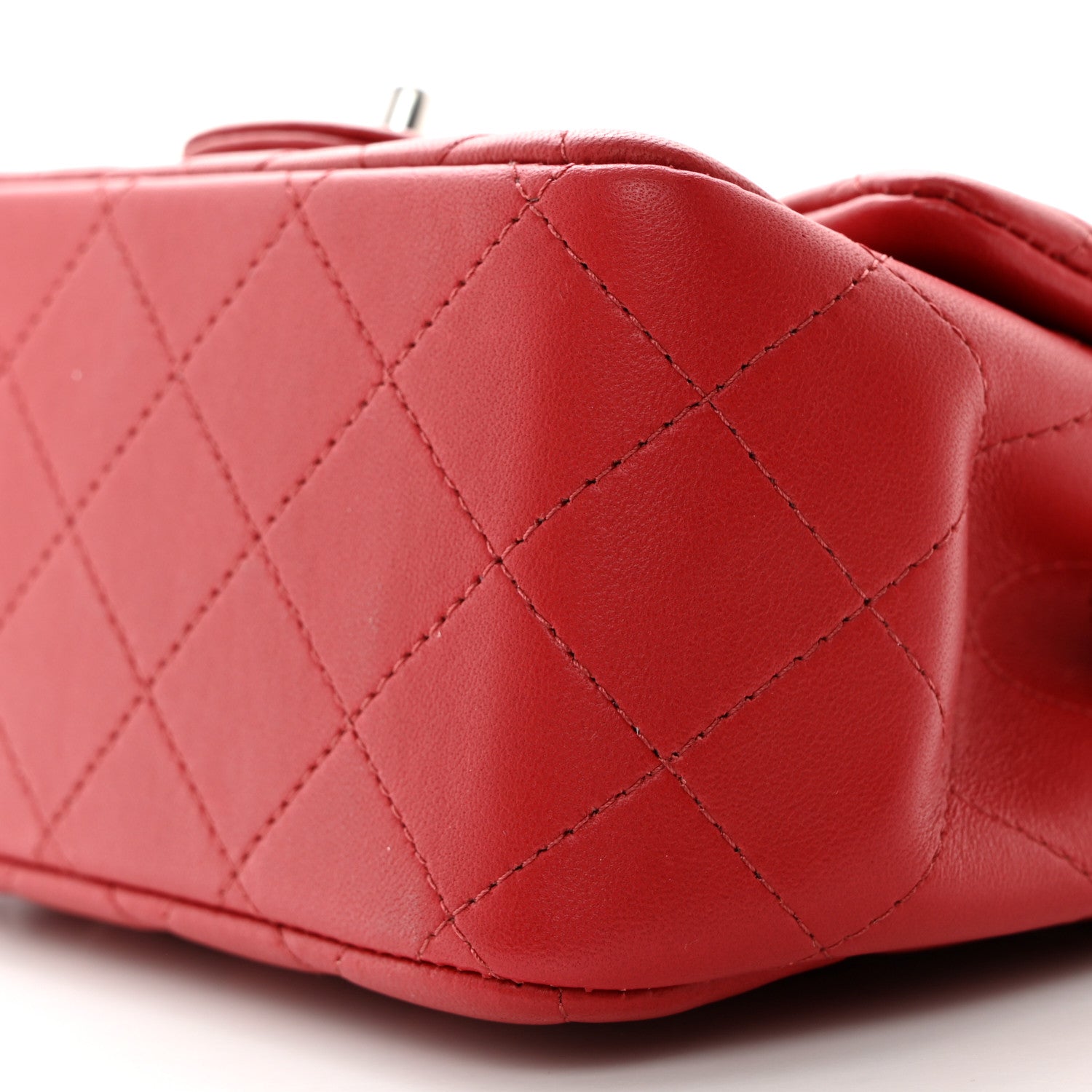 Chanel Lambskin Quilted Mini Square Flap Red 10 of 10