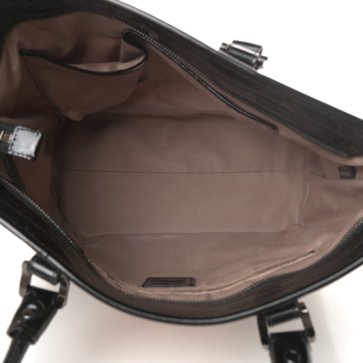 Burberry Patent Supernova Check Medium Denham Tote Black 5 of 11