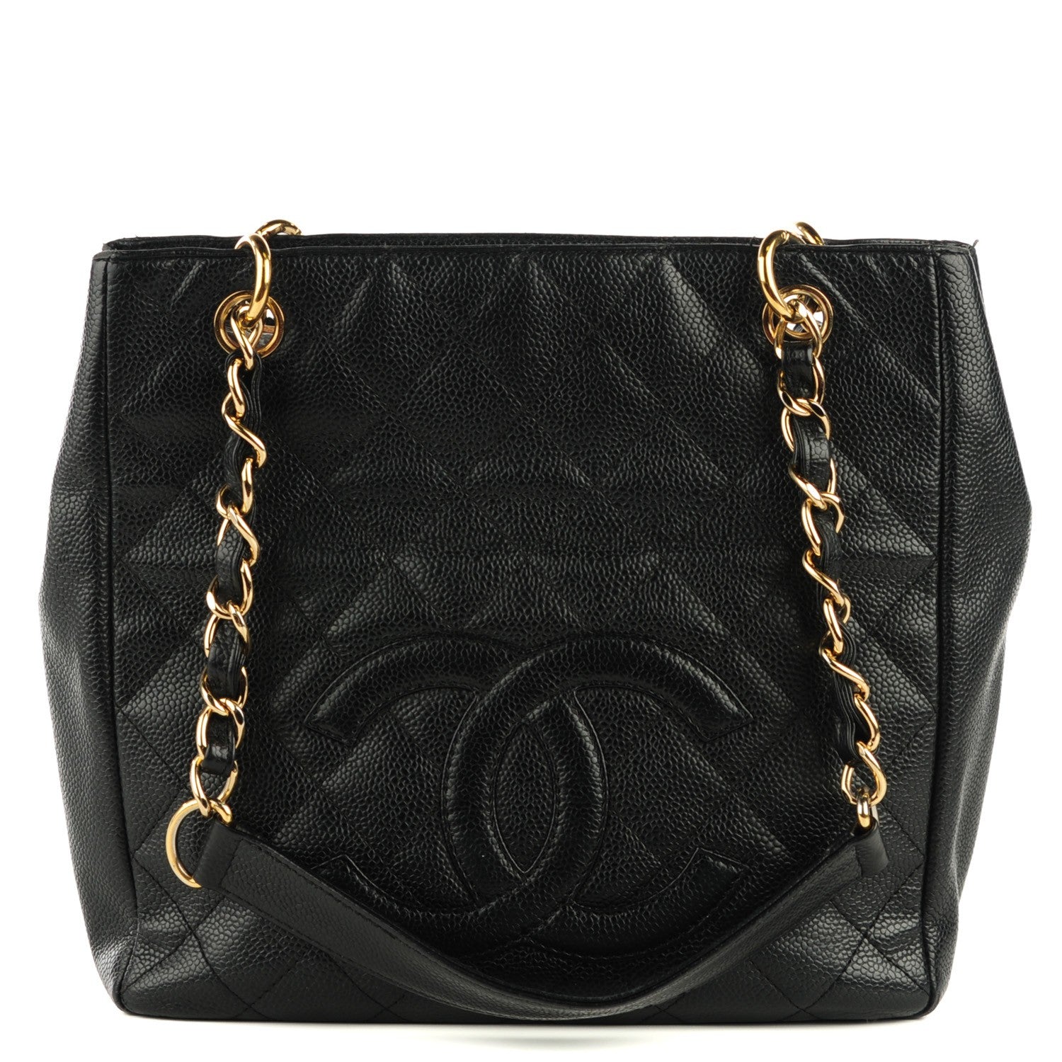 Chanel Caviar Quilted Petit Shopping Tote PST Black 1 of 7