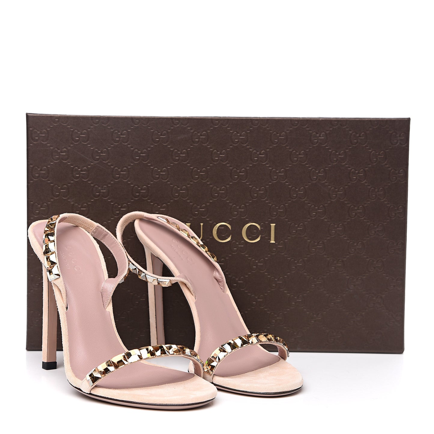 Crystal Kid Scamosciato Mallory Slingback Sandals 36.5 Crystal Golden Shadow Peonia Flower