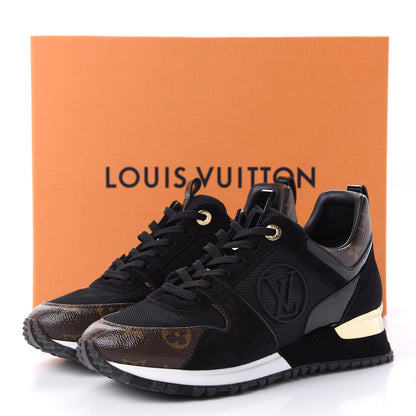 Louis Vuitton Suede Monogram Run Away Sneakers 37.5 Black 11 of 11