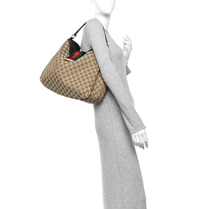 Gucci Monogram Large New Ladies Web Hobo Dark Brown 2 of 12