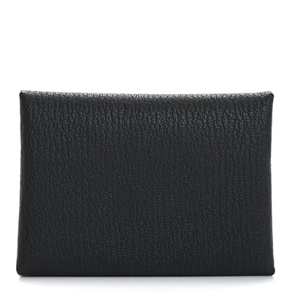 Hermes Chevre Mysore Verso Calvi Duo Card Case Ardoise Bleu Hydra 1 of 8