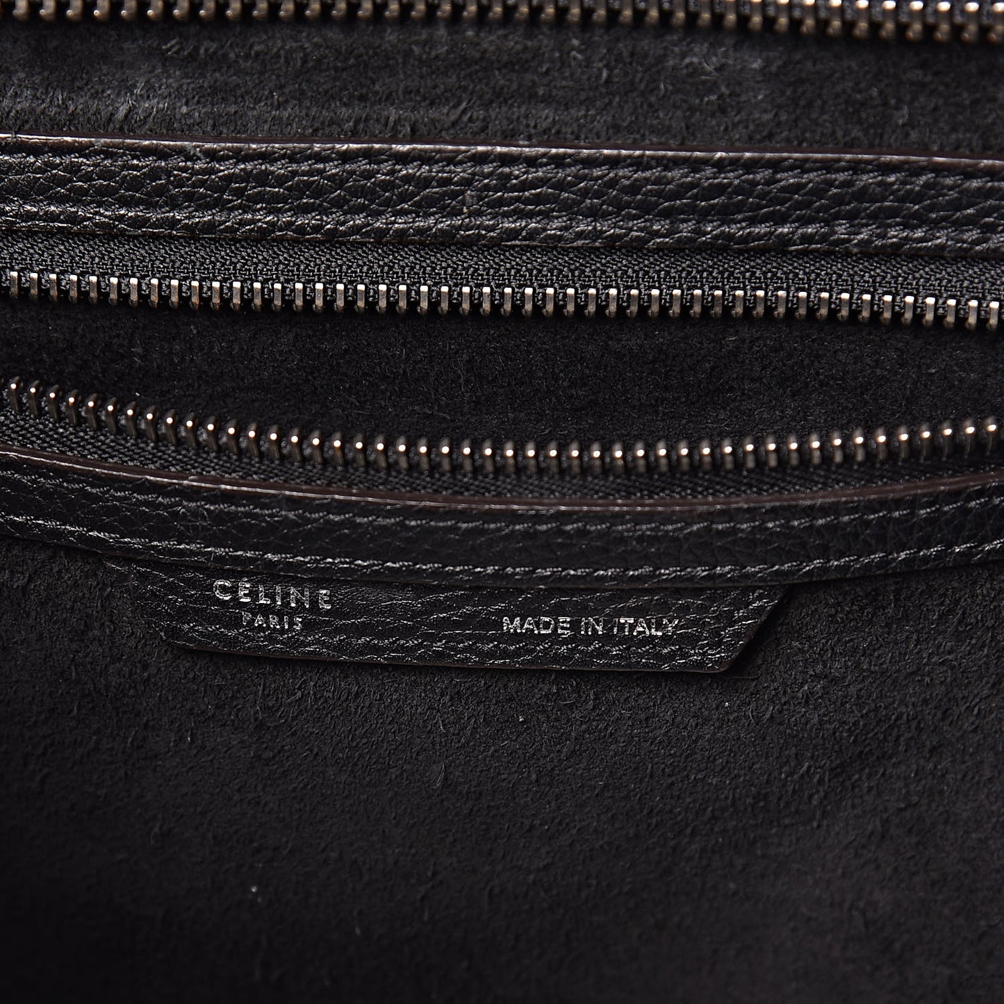 Drummed Calfskin Mini Luggage Black
