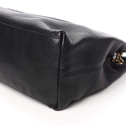 Gucci Pebbled Calfskin Medium Soho Chain Shoulder Bag Black 8 of 9