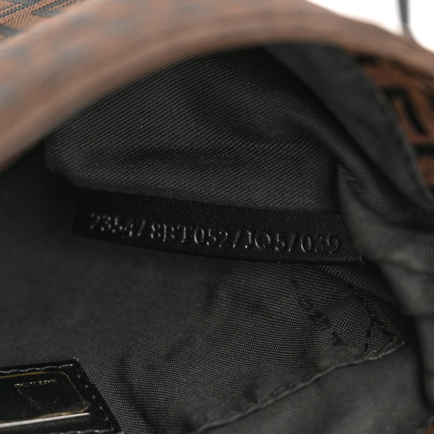 Fendi Zucchino Vitello Baguette Crossbody Tobacco Moro 7 of 12