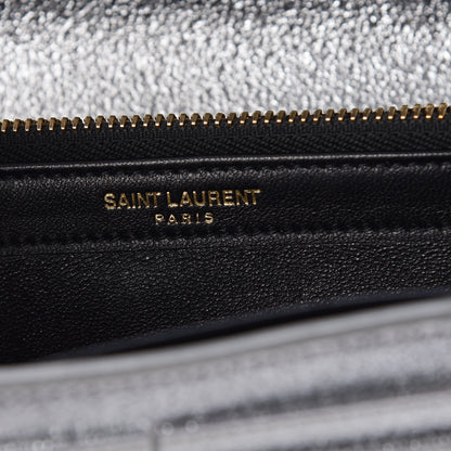 Saint Laurent Grain De Poudre Classic Monogram Cassandre Wallet Silver 6 of 7