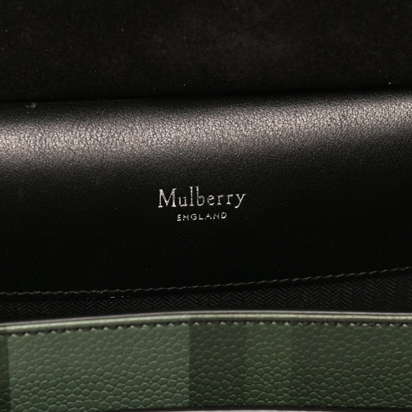 Printed Eco Scotchgrain Calfskin Tartan Antony Messenger Crossbody Black Green