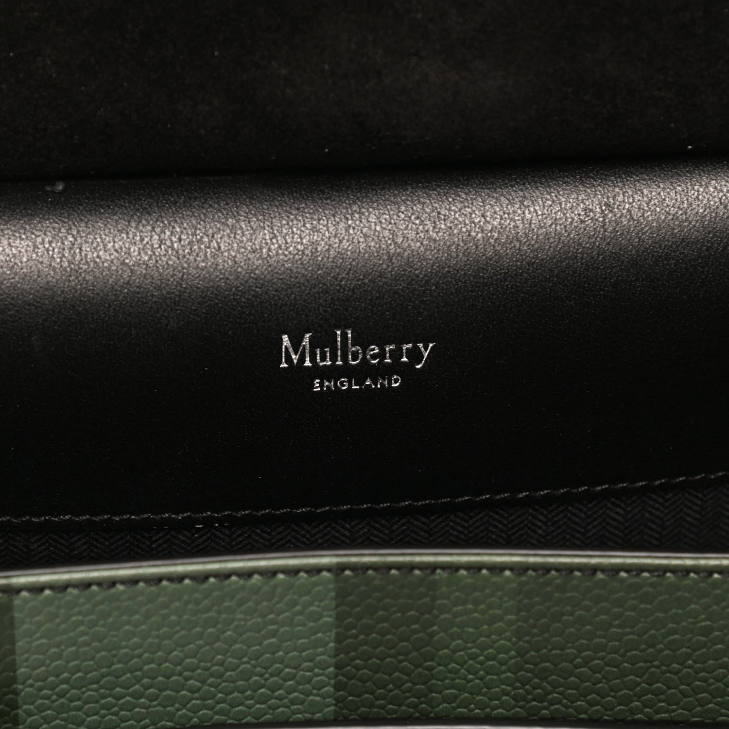 Mulberry Printed Eco Scotchgrain Calfskin Tartan Antony Messenger Crossbody Black Green 5 of 11