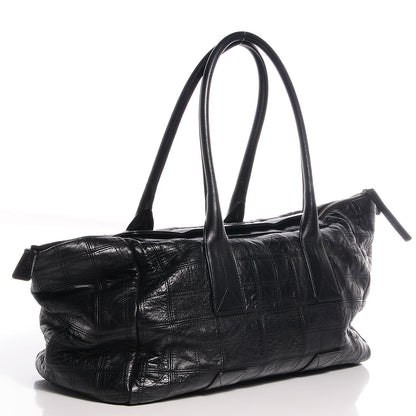 Chanel Lambskin Square Stitched Lax Tote Black 3 of 7