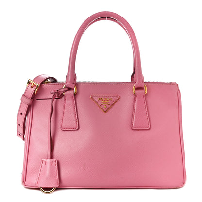 Prada Saffiano Lux Mini Galleria Double Zip Tote Begonia 1 of 35