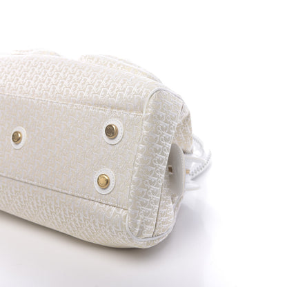 Christian Dior Monogram Large My Dior Frame Pocket Satchel White 12 of 16