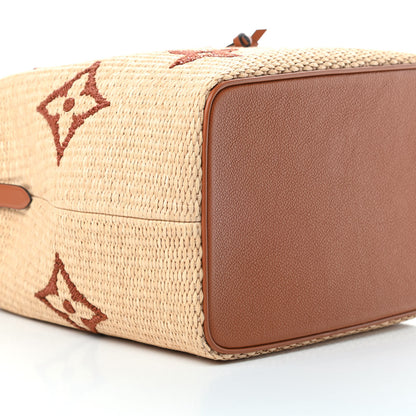 Louis Vuitton Raffia Calfskin Monogram Neonoe MM Tan 8 of 9