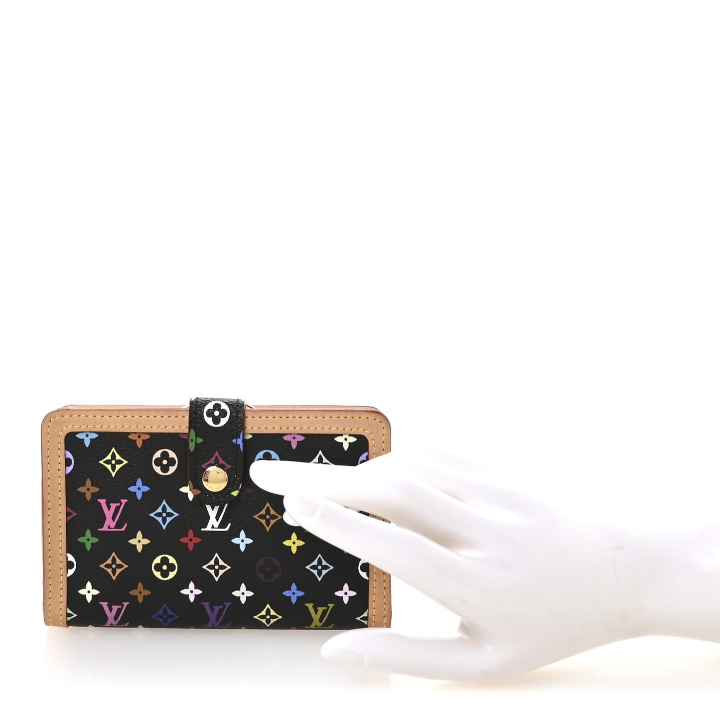 Monogram Multicolor French Purse Wallet Black